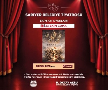 Birden Bize Tiyatro Oyunu afişi